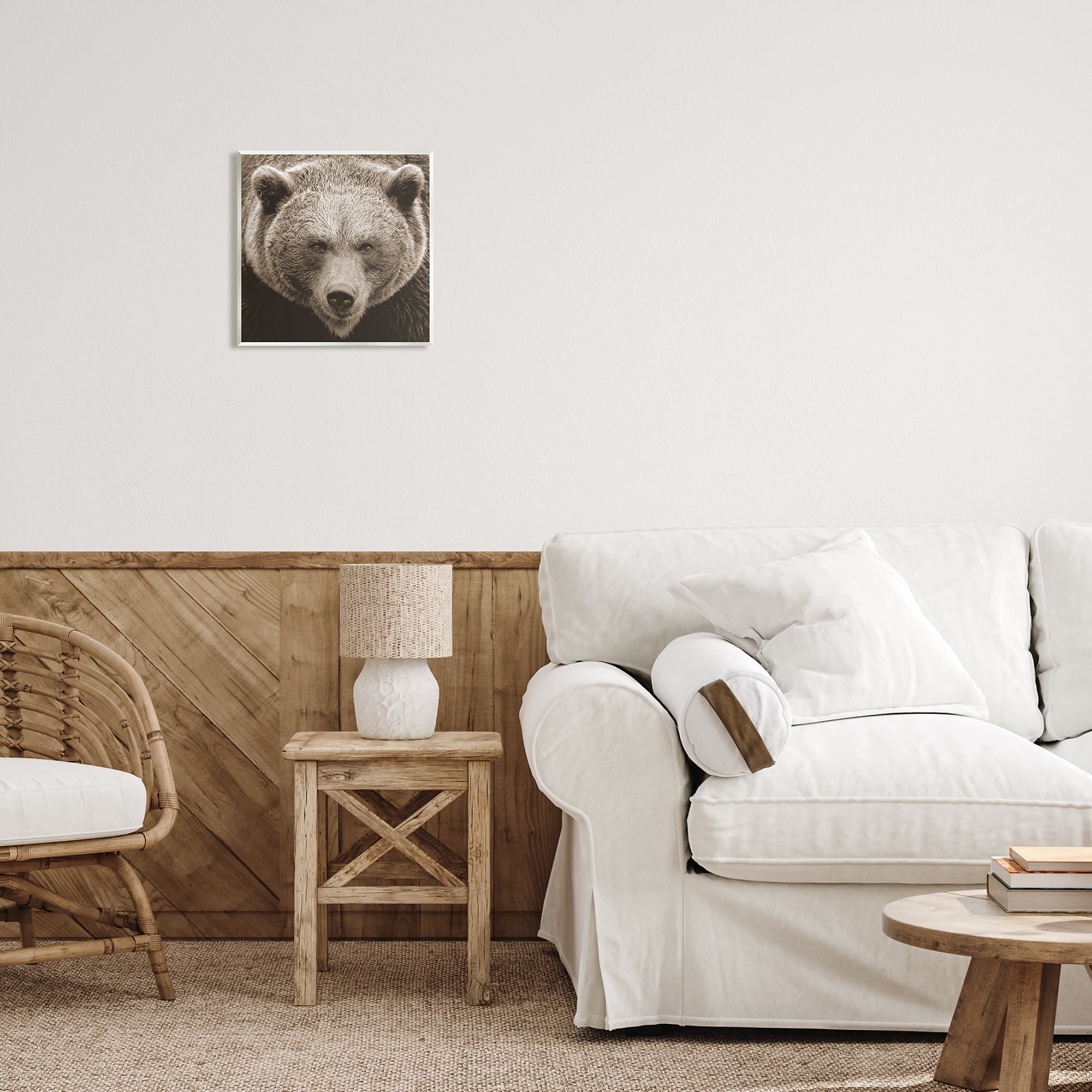 Stupell Industries Brown Bear Wildlife Portrait Animals & Insects Photography Unframed Art Print Wall Art