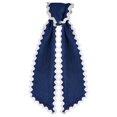 thumbnail image 2 of Wreath Sash for Front Door, Multi-Color Scalloped Edge Wreath Ribbon Sash, 47.24In Long Door Garland Bow Decor for Holiday Wedding Home Porch Decoration 1Pack-Navy, 2 of 5