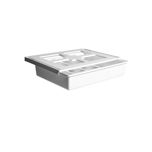 Yuarrent ABS debajo del cajón del escritorio autoadhesivo sin perforaciones modificado para el hogar, oficina, cocina, nevera, organizador, cuaderno, Almacenamiento y organización del hogar Largo Yuarrent HA070019-03