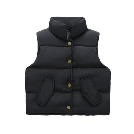 

Child Kids Toddler Baby Boys Girls Sleeveless Winter Solid Coats Jacket Vest Outer Outwear Outfits Clothes Baby Canvas Jacket
