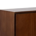 thumbnail image 6 of Kate and Laurel McCutcheon Modern Two-Door Floating Bathroom Cabinet, 22 x 7 x 28, Walnut Brown, Decorative Mango Wood Over the Toilet Storage Cabinet for Living Room or Entryway Decor, 6 of 9