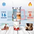 thumbnail image 4 of 40oz Red Cherry Fruit Pattern Stainless Steel Flip Straw Tumbler Spill Proof Travel Cup Double Wall Vacuum Insulated Coffee Mug with Top Handle, 4 of 6