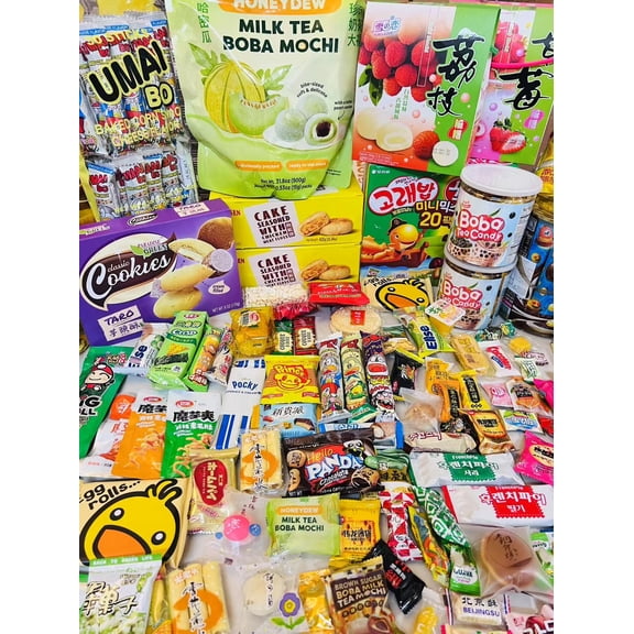 140 Piece 2 Full Size Snack Box Asian Japanese Chinese Korean Variety Snack Fun Box