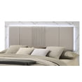 thumbnail image 4 of Mist Modern style Queen Bed made with Wood Lacquer & Marble Headboard in White, 4 of 4