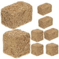 thumbnail image 1 of 8pcs Mini Hay Bales Small Decorative Hay Table Decoration Rustic Mini Farm Haystack, 1 of 8