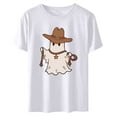 thumbnail image 2 of DecSea Chemises Citrouille pour Femmes Chemise Graphique Vintage Automne Manches Courtes Tee Tops de Vacances, 2 of 3