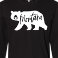thumbnail image 4 of Inktastic Montana White Bear Silhouette Long Sleeve T-Shirt, 4 of 5