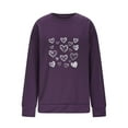 thumbnail image 5 of Erwazi Women's Valentines Hearts Sweatshirt Crew Neck Loose Long Sleeve Casual Cute Loose Fit Top, 5 of 5