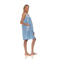 thumbnail image 3 of Lati Fashion Women Zipper Front Duster Sleeveless Female Nightgowns & Sleepshirts Blue Size 3X, 3 of 4