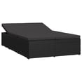thumbnail image 2 of vidaXL Convertible Sun Bed with Cushion Poly Rattan Black, 2 of 12