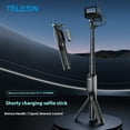 thumbnail image 3 of Bigcan Charging Remote Control Tripod Selfie Stick for GoPro Hero 13/12/11/10 – Extendable to 45cm, Magnetic Base, 5000mAh Battery, 360° Adjustable, Bluetooth Remote, USB-C Charging, 3 of 11