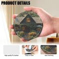 thumbnail image 3 of PU Leather Coasters for Drinks Bar Beer,Set of 6 with Holder,Round Housewarming Gift,Beautiful Cottage, 3 of 4