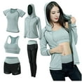 thumbnail image 4 of Babysbule Tops for Women 5PCS Yoga Clothing Suit Set Tracksuit Running Gym Winter Fitness Clothing Womens, 4 of 4