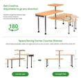 thumbnail image 6 of Ollieroo 3 Tier Corner Shelf Bamboo Countertop Organizer Bookshelf Display Shelves Space Saving Rack for Living Room Kitchen Office with Hooks, 6 of 8