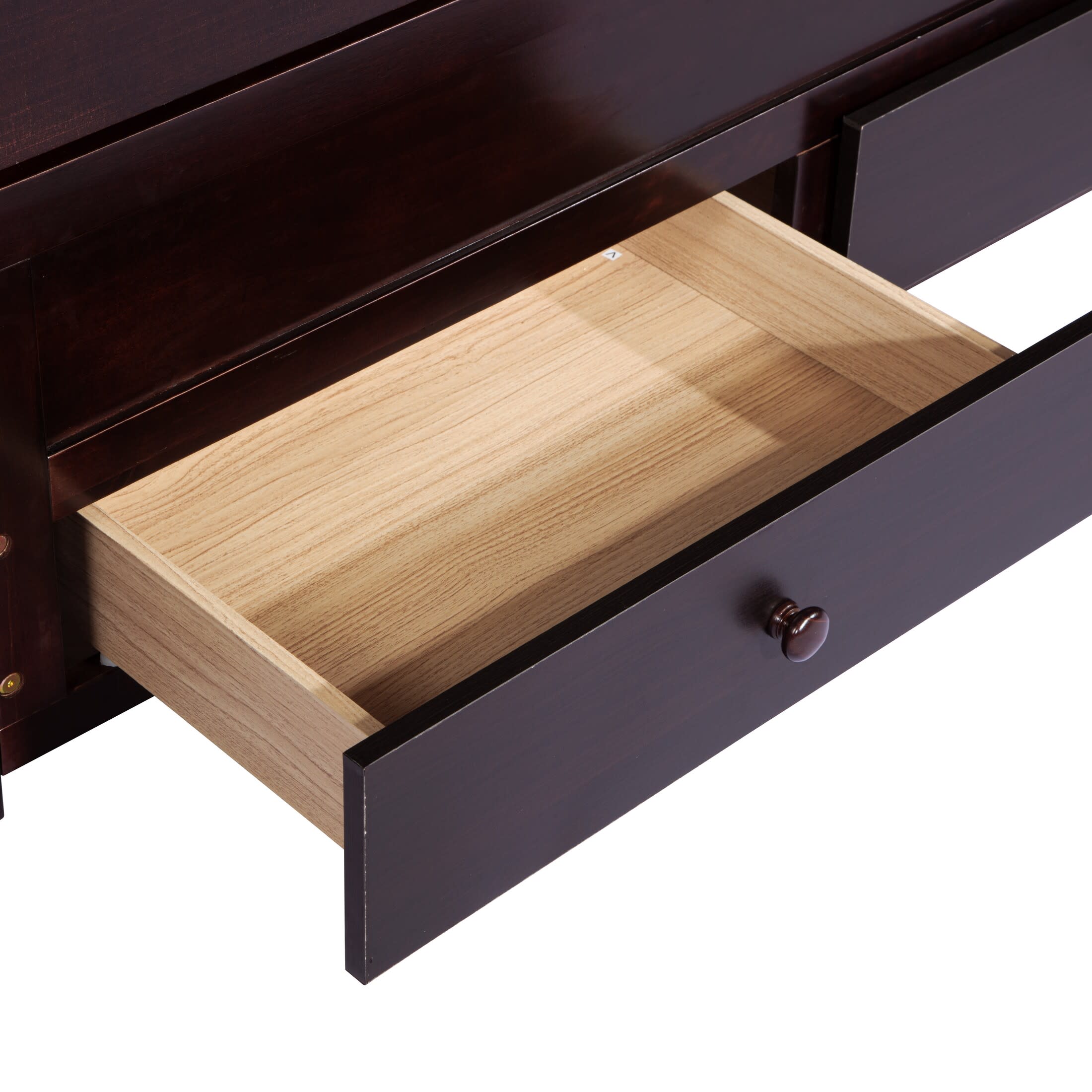 Noble House Nestin Twin Bed Frame with Trundle and Three Storage Drawers, Solid Pine Wood Frame, Espresso