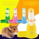thumbnail image 3 of Botella de agua pequeña para mascotas + tetera de plástico para beber, cuenco de soporte para vajilla, para enfriar conejos, chinchillas y erizos, 2 en 1, 3 of 5