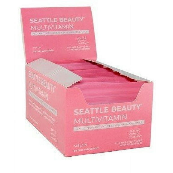 Seattle Gummy Company Seattle Beauty Multi-Vitamin Melon-Box 12 (.5 oz) Packs Box