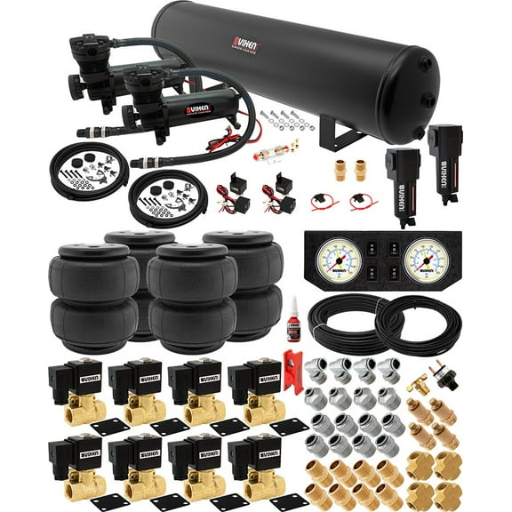 Vixen Air VXX1209FW Steel Black 200 PSI 2-Stage 2 Cylinder Electric Air Compressor 5 gal