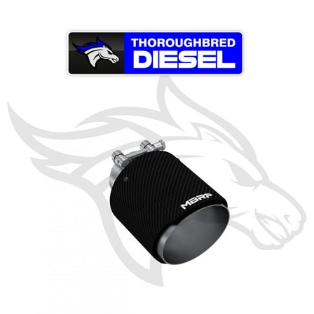 MBRP Universal Carbon Fiber Tip 2.5in ID / 4.5in OD Out / 6.5in Length Angle Cut Dual Wall