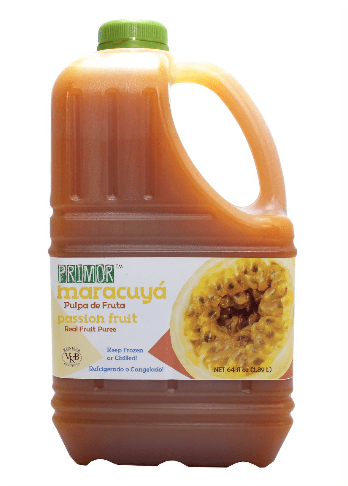 Passion Fruit Puree - Frozen, 100% Fruit, No Sugar Added, 2.2 Lbs, Kosher