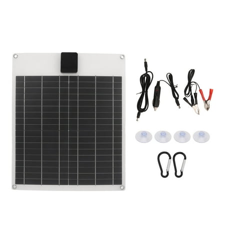 

20W 5V 12V Solar Panel Dual Output Monocrystalline Power Generator Panel Battery Charger Kit for Car Boat Trailer RV White