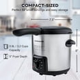 thumbnail image 6 of OVENTE Electric Deep Fryer, 0.9L Capacity, 840W with Adjustable Temperature, Locking Lid, Removable Fry Basket & Cool-Touch Handles, Stainless Steel Countertop Fryer, Silver FDM1091BR, 6 of 8