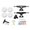 T Tool Black White, variant on Alloy Skateboard Truck 5 inch -11 Bearing Longboard Skate Board Wheel Wrench Repair Shock Pads Assemble Compnt Parts - T Tool