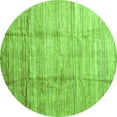 thumbnail image 1 of Ahgly Company Indoor Round Abstract Green Contemporary Area Rugs, 3' Round, 1 of 1