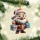 thumbnail image 2 of Colgante pequeño de árbol de Navidad de Papá Noel, decoración navideña, colgante plano de acrílico, 2 of 7