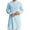 Blue, variant on Hpapadks Men Shirt Long Sleeve Embroidered Middle V Neck Arab Loose Abaya Loose Dress Shirts for Men Blue L