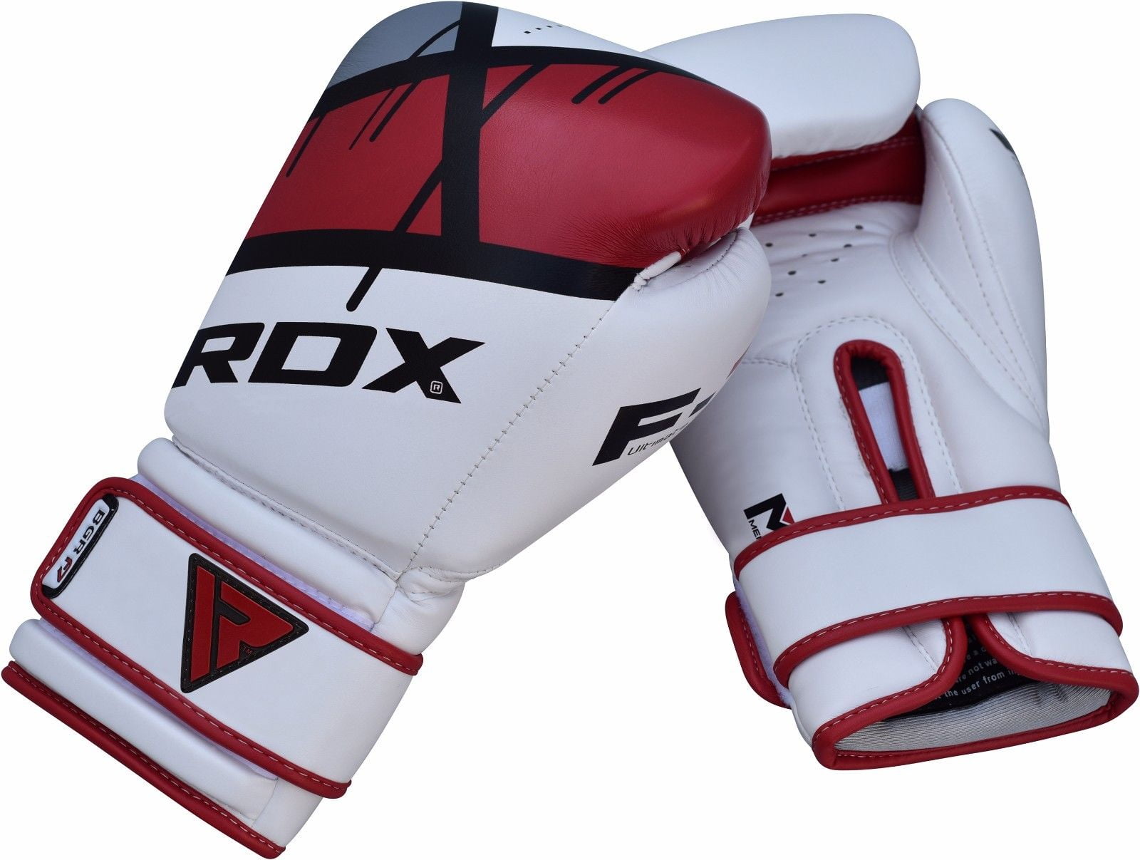 RDX F7 Boxing Gloves Muay Thai Maya Hide Leather Ventilated Palm 10 0z 