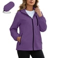 thumbnail image 3 of Frostluinai Lightweight Rain Jacket Women Packable Wind Breaker Light Rain Jacket Hooded Outerwear Waterproof Travel Raincoat with Hidden Pockets S-XXL, 3 of 9