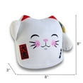 thumbnail image 3 of Lucky Cat Official 8" Plush, Cute Stuffed Animal MANEKI NEKO Anime Plush Waving Cat, WHITE Color Cat Plush, Plushie Lucky Cat Waving Arm Stuffies. Japanese Decor Kawaii Plushies., 3 of 6