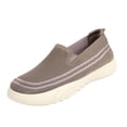 thumbnail image 3 of IEMIEMIEM Women Mesh Orthopedic Shoes Slip On Comfort Knit Non Slip Loafer Breathable Wide Width Walking Shoes Coffee 5.5 Wide, 3 of 5