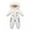 White, variant on Baby Girls Snow Suits Warm Romper Coat for Infant Thermal Coat Long Sleeve Windproof Boy Newborn Clothes 2-3 Years