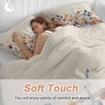 thumbnail image 5 of Colorful Spring Floral Bedding 3 Piece Duvet Cover Set Twin Size, Elegant Summer Botanical Rustic Soft Microfiber Comforter Cover with Zipper Closure & Pillowcases, FadeResistant Quilt Cover, 5 of 9