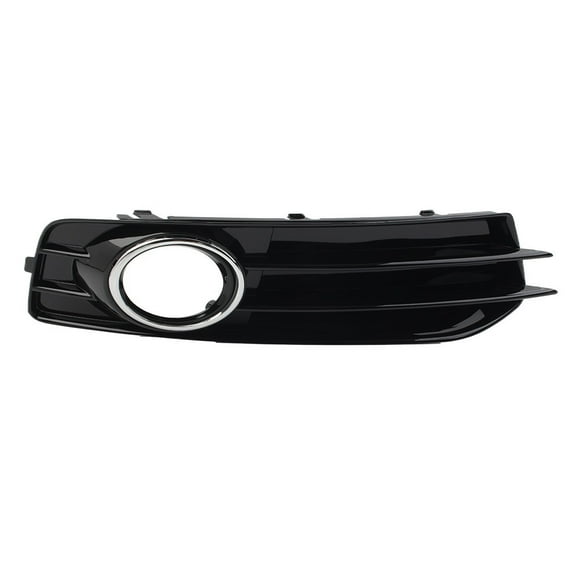 Gloss Black Car Front Bumper Fog Light Grille Cover With Chrome Ring For A-U-D-I A3 8P S-Line 2009-2012 ABS Plastic