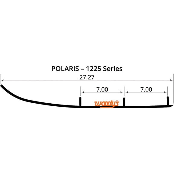 Woodys Trail Blazer IV Flat-Top 6" Carbide Wear Bar Runners (TPI4-1225)
