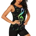 thumbnail image 2 of Lsque Music Notes Printed Workout Tank Tops for Women, Athletic Sports Tank Tops, Compression Sleeveless Dry Fit Shirts,Sleeveless Yoga Shirt-X-Large, 2 of 9