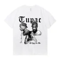 thumbnail image 3 of Camiseta de moda de verano para hombres y mujeres, Tops de rapero Tupac, ropa de calle de Hip Hop, camiseta de manga corta de gran tamaño, Camiseta de algodón 2023, 3 of 5