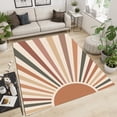 thumbnail image 3 of Modern Mid-Century Rainbow Sun Area Rugs, Nordic Boho Colorful Geometric Printed Carpet, Soft Machine Washable Rug For Kids Bedroom Living Room Front Entrance Office Study Decor, 3 of 7