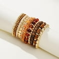 thumbnail image 2 of Surfer Heishi Clay Bead Bracelets for Women Bohemian Stackable Gold Beaded Stretch Bracelets Elastic Layering Friendship Bracelets Set Boho Jewelry, 2 of 6