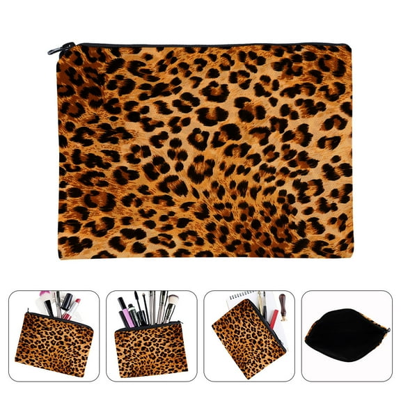 WRITWAA Women Bag Leopard Makeup Pouch Elegant Waterproof 1Pack