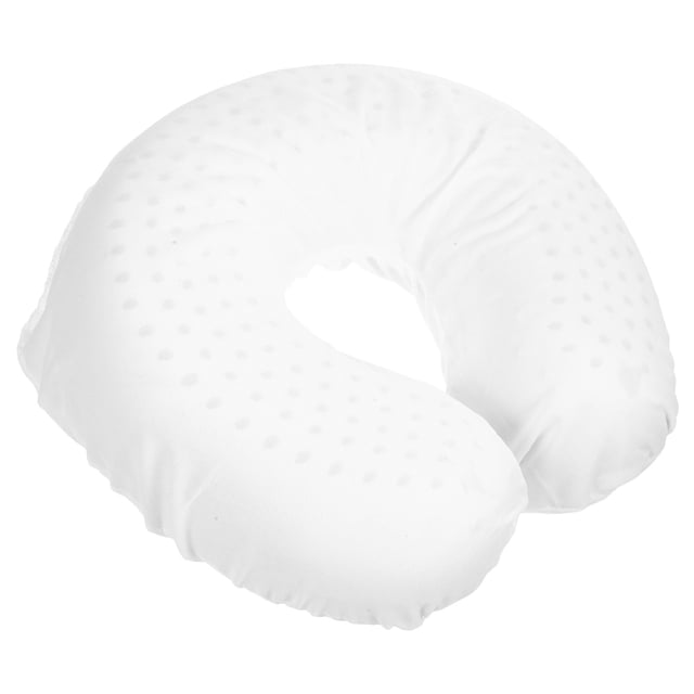Almohada de látex en forma de U, almohada en forma de U Cuello de la columna vertebral (una base de almohada sin funda de almohada, blanco)