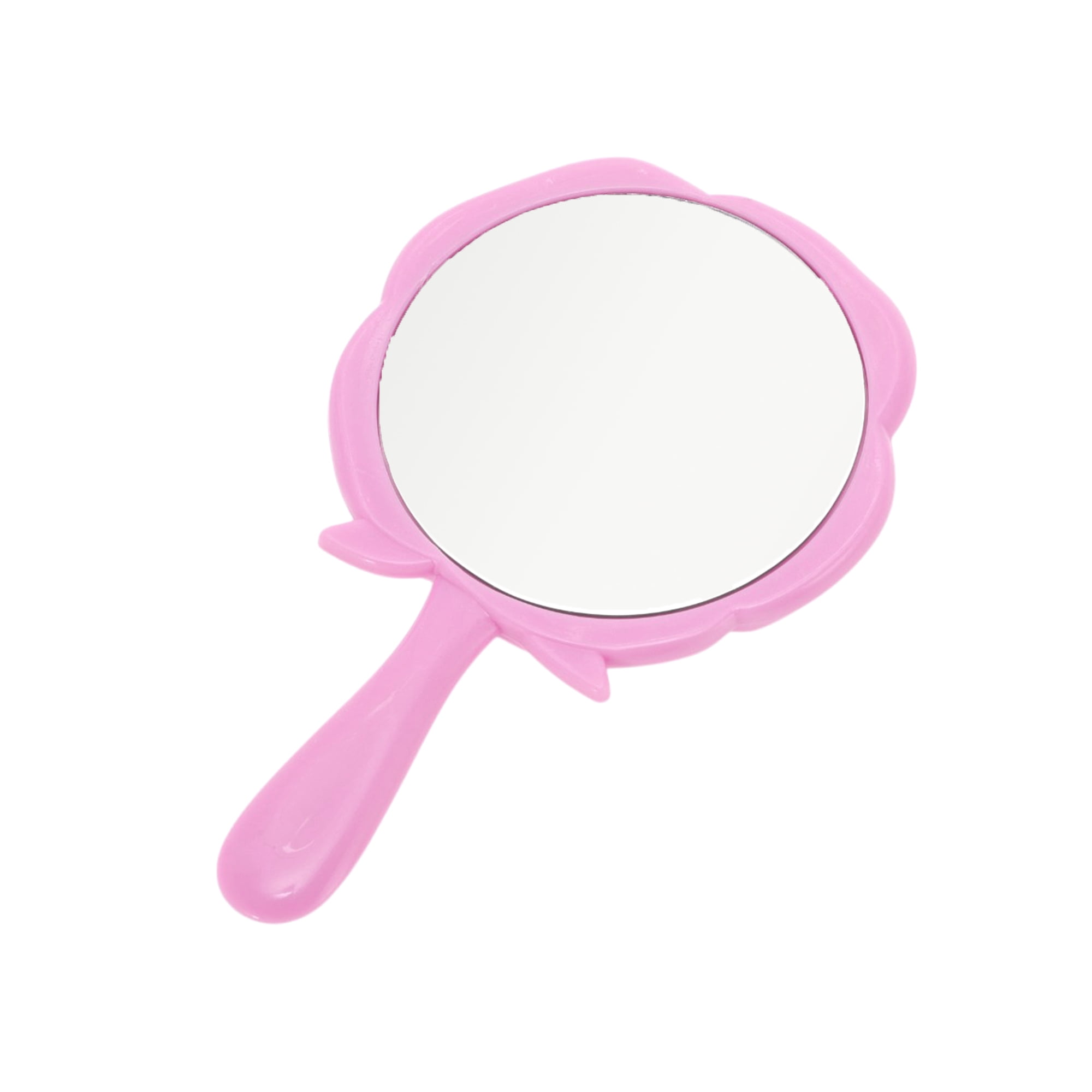 Unique Bargains 1pc Rose Flower Handheld Mirror for Personal Grooming and Makeup Rose Red