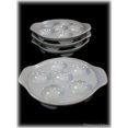 thumbnail image 2 of Set 4 Bakeware White Porcelain Snail Dish Mushroom Plate Escargot Dishes Plates, 2 of 3