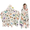 thumbnail image 1 of Toalla infantil con capucha Fiwbnasz Dinosaur, 76 x 127 cm, secado rápido, 1 of 9