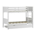 thumbnail image 3 of Hillsdale Rae Wood Twin Over Twin Bunk Bed with Trundle White, 3 of 6