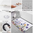thumbnail image 4 of Kitchen Rugs and Mats,Daisy Lavender Pastoral Floral 2 Piece Anti Fatigue Area Runner Rug Set Comfort Standing Floor Mat,Summer Botanical on White Non Slip Absorbent Doormats for Laundry/Bathroom, 4 of 6