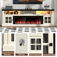 thumbnail image 7 of HARIPUL 70" Fireplace TV Stand for TVs Up to 80" with 36" Electric Fireplace, TV Console for The Living Room, LED Light Entertainment Center, Storage Cabinet, Media Console Table, White, 7 of 7